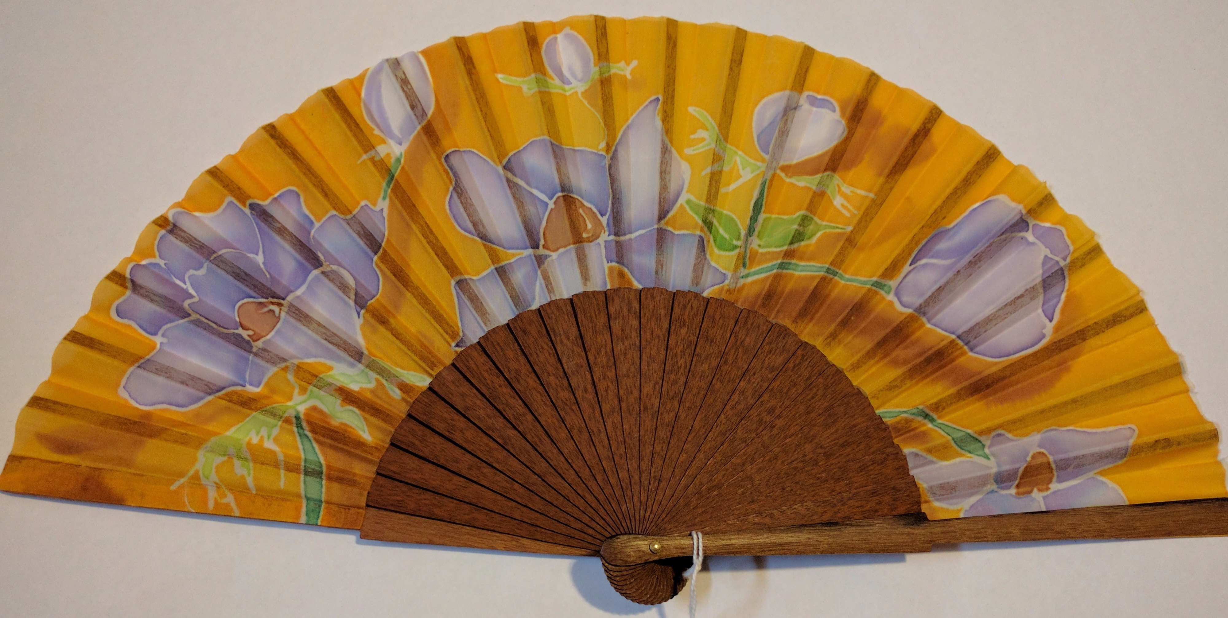 Abanico Seda "Anémonas"