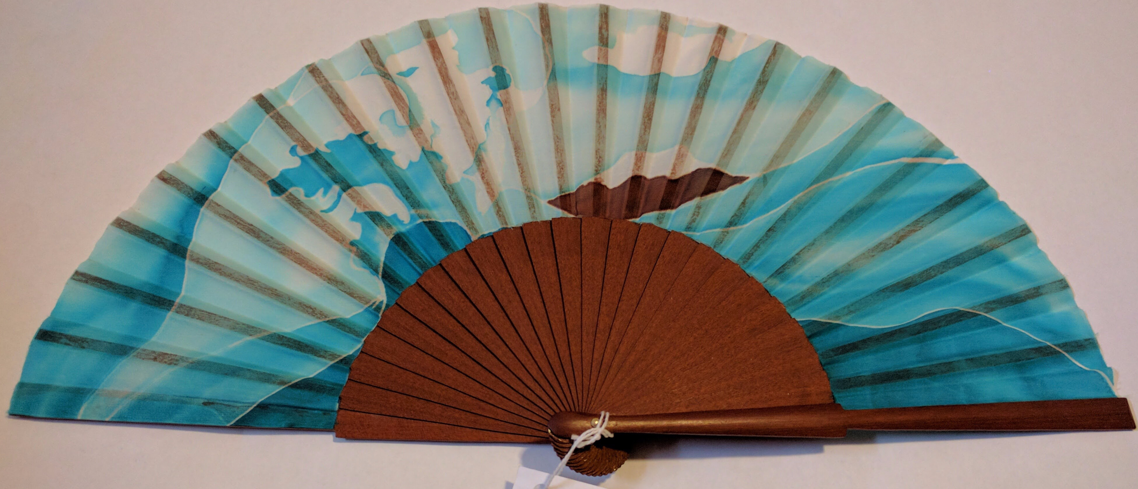 Abanico Arte y Seda "Ola sobre Fujiyama"