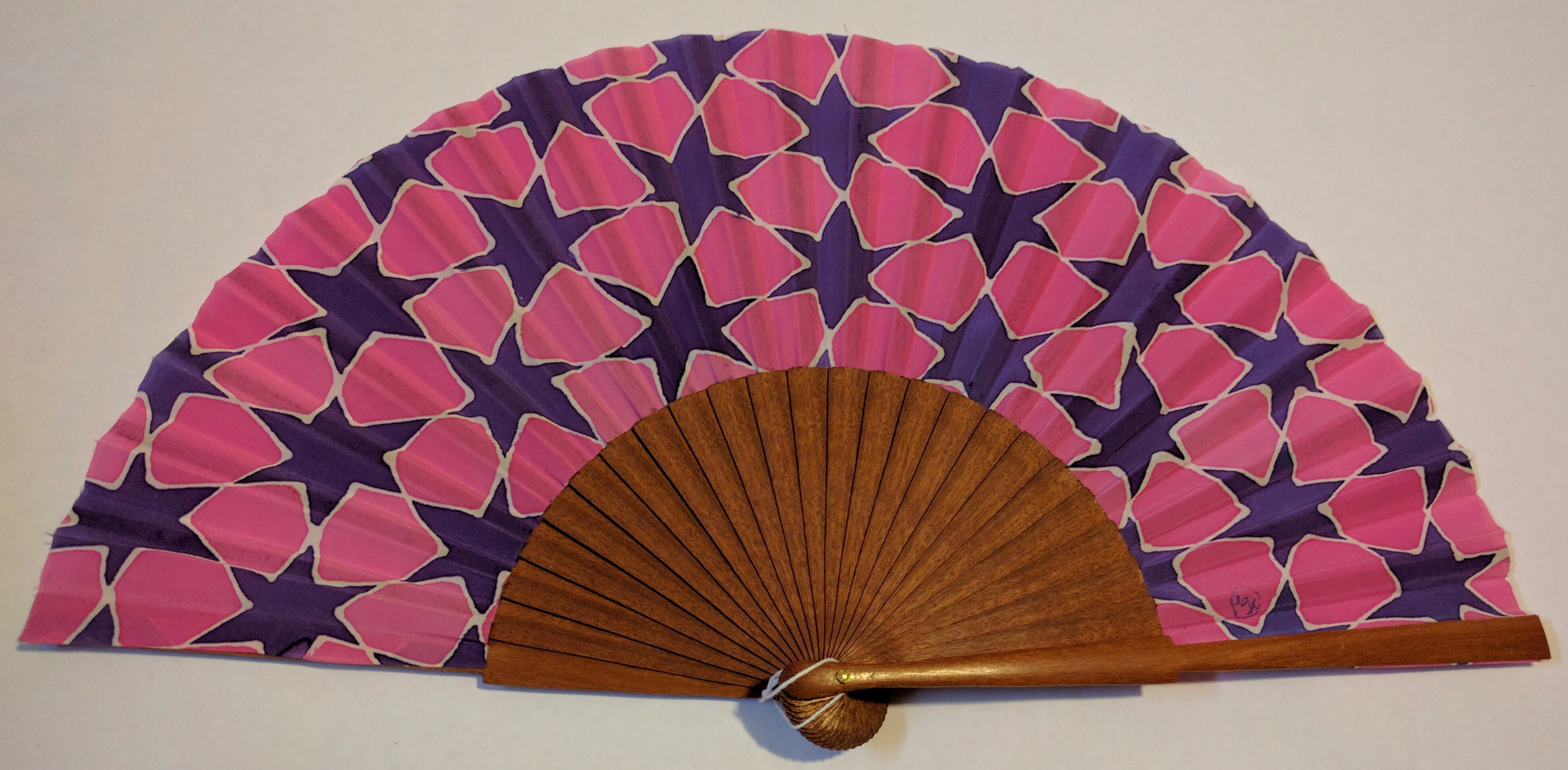 Abanico seda "Estrellas"