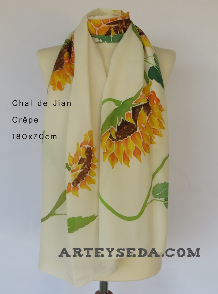 Fular seda "Girasoles"