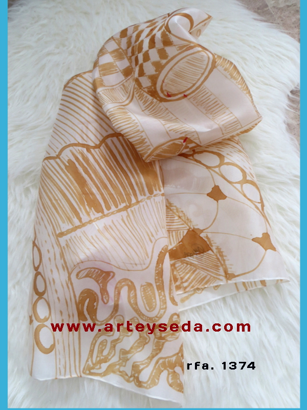 Fular seda "Garabatos"