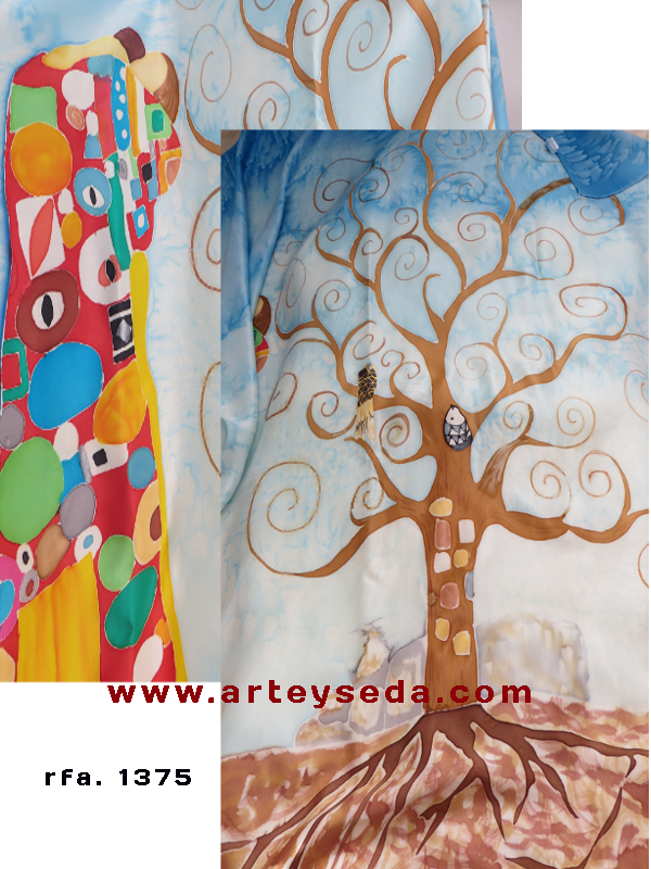 Pañuelo seda "Árbol de la sabiduría"