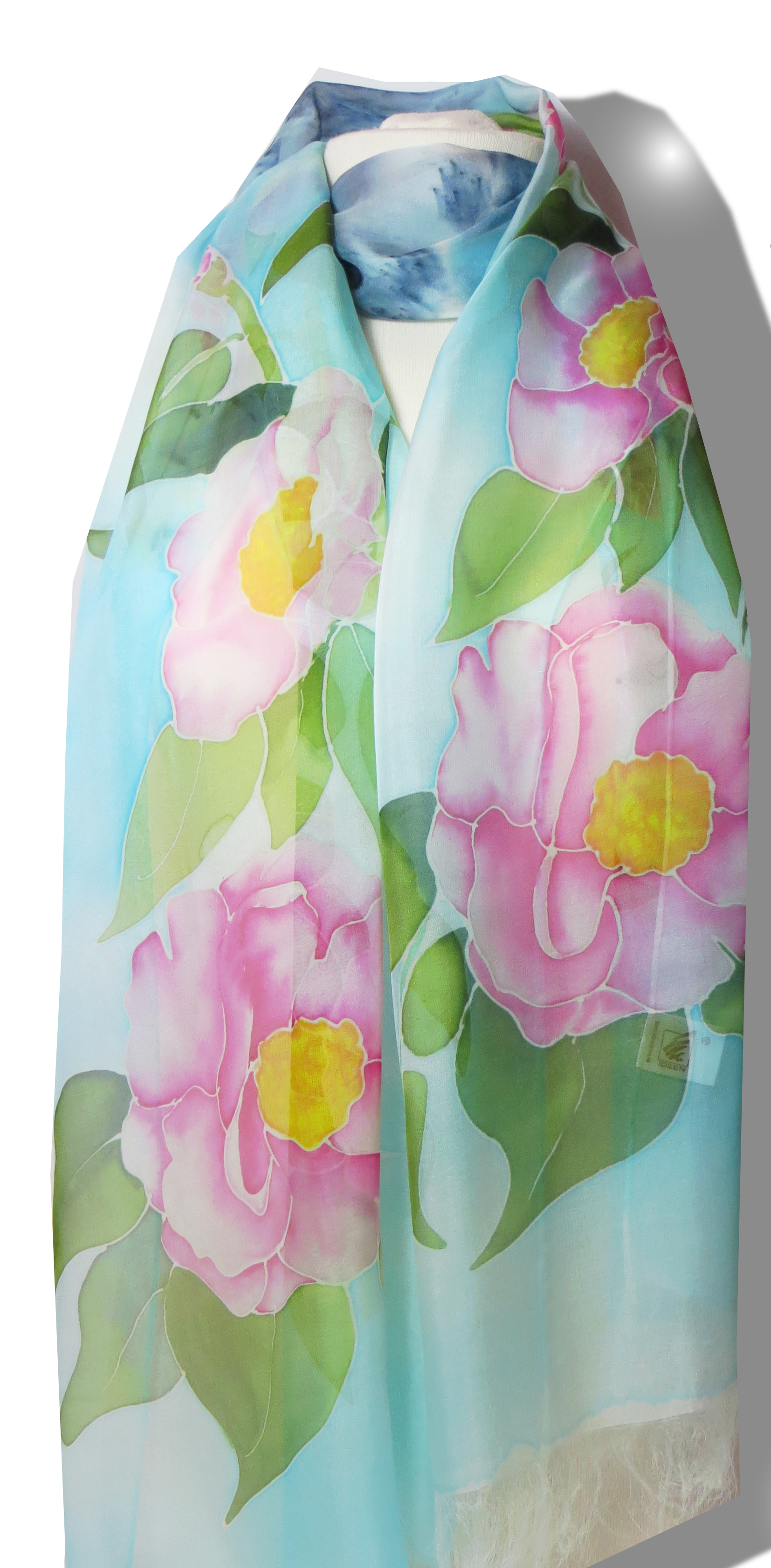 fular Arte y Seda, "Camelias"